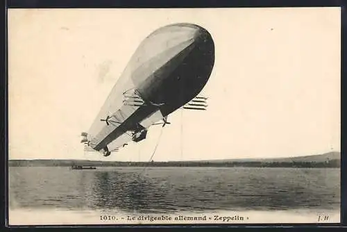 AK Le Dirigeable allemand Zeppelin IV