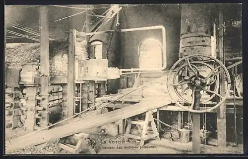 AK La Verriere, Enfournement des amtières premières, Glashütte