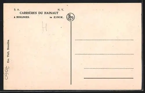 AK Soignies, Marmor-Steinbruch, Kalkofen