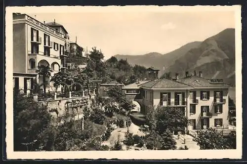 AK Lugano-Castagnola, Carlton-Hotel und Villa Moritz