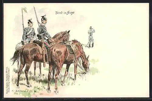 Künstler-AK Carl Becker: Feind in Sicht