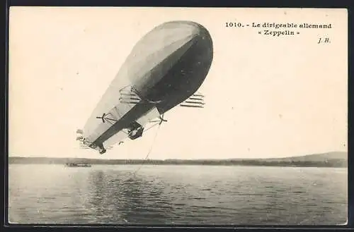 AK Le Dirigeable allemand Zeppelin IV