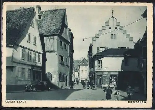 AK Schlettstadt, Häuser in der Rittergasse