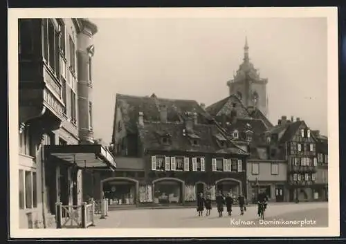 AK Kolmar, Blick auf den Dominikanerplatz