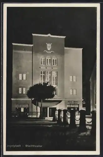 AK Ingolstadt, Das Stadttheater bei Nacht, Zigarrenhaus Max Hopf