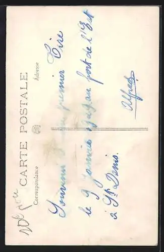 Foto-AK Französischer Infanterist in Uniform mit Gewehr