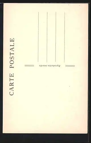 Künstler-AK Französischer Infanterist in Uniform bei einer Trinkpause