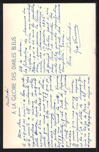 AK Französischer Feldpost-Soldat in Uniform mit Gepäck