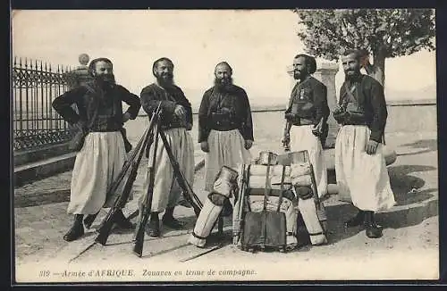 AK Infanterie, Zouaves en tenue de campagne