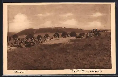 AK Chasseurs, La C. M. en manoeuvres