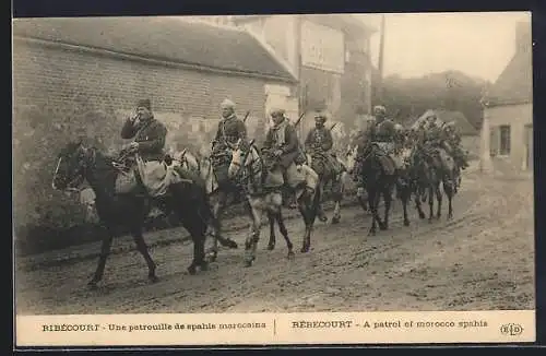 AK Ribécourt, Une patrouille de spahis marocains