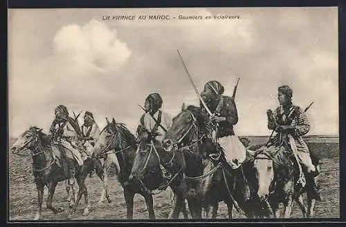 AK Le France au Maroc, Coumiers en eclaireurs