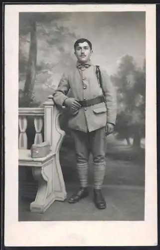 Foto-AK Französischer Soldat in Uniform