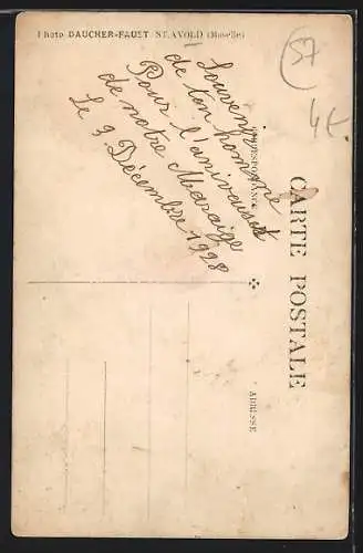 Foto-AK Porträt eines französischen Soldaten in Uniform