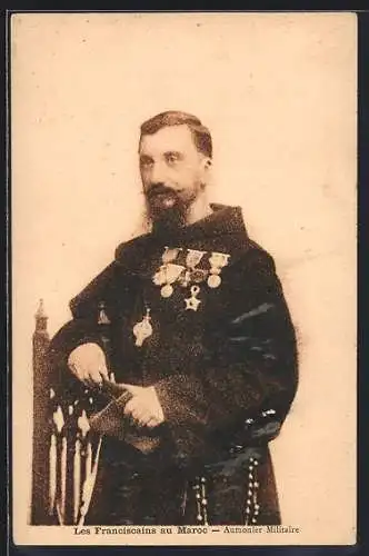 AK Les Franciscains au Maroc, Aumonier Militaire