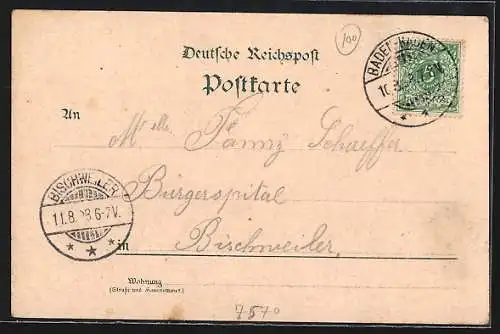 AK Baden-Baden, Lichtenthal, Leopoldsplatz, Lichtenthaler Allee