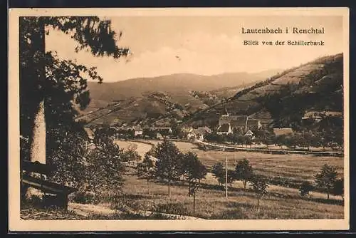 AK Lautenbach i. Renchtal, Blick von der Schillerbank