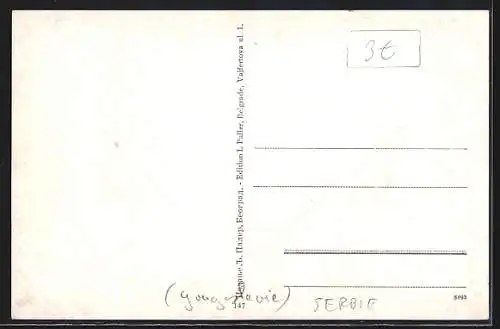 AK Belgrade, Place Wilson mit Strassenbahn