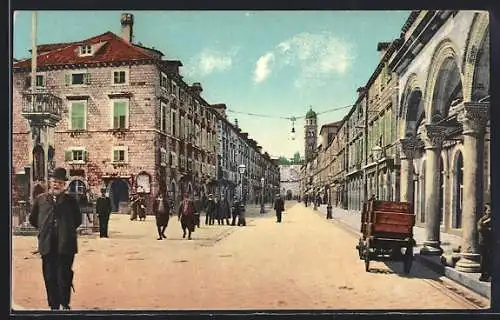 AK Dubrovnik, Placa, belebte Strassenpartie