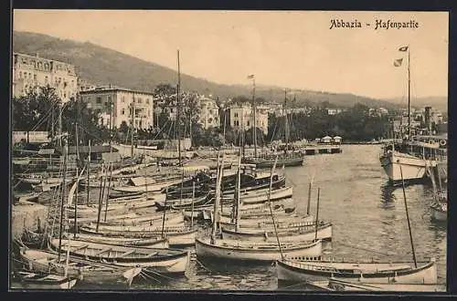 AK Abbazia, Partie am Hafen
