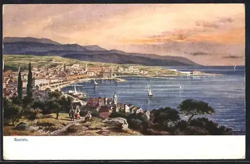 Künstler-AK Friedrich Perlberg: Blick auf Spalato