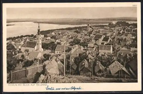 AK Semlin, Gesamtansicht mit Blick auf Belgrad