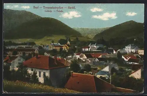 AK Trencsénteplicz-fürdö, Látkép