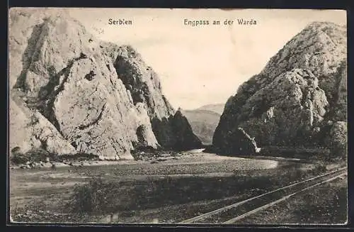 AK Serbien, Engpass am Fluss Wardar