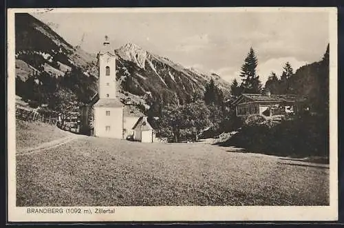 AK Brandberg / Zillertal, Weg zur Kirche