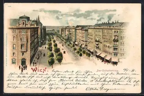 Lithographie Wien I, Der Schottenring