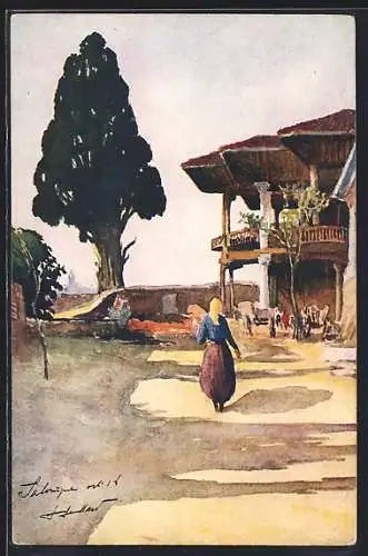 Künstler-AK Salonique, tekke des derviches tourneurs