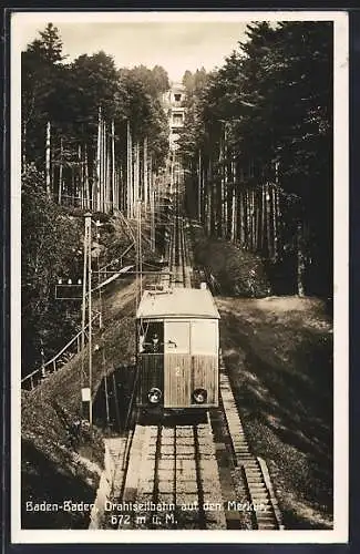 AK Baden-Baden, Drahtseilbahn auf den Merkur