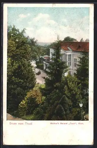 AK Wien, Restaurant Wallners Meierei Tivoli, Vogelschau