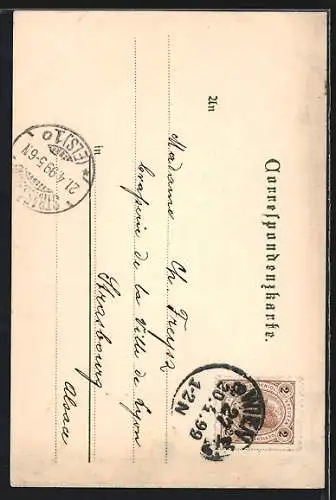 Künstler-AK Wien, Maria am Gestade mit Anwohnern