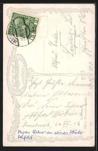Künstler-AK E.F. Hofecker: Innsbruck, Maria Theresienstrasse mit Passanten