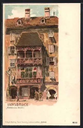 Künstler-AK Innsbruck, Goldenes Dachl