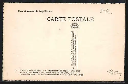 AK Oise, Au cantonement de repos, Un petit brin de flirt