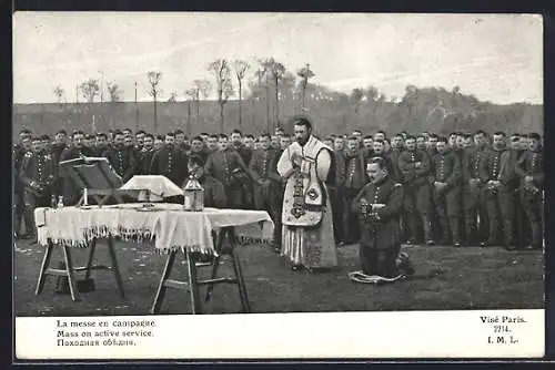 AK La messe en campagne