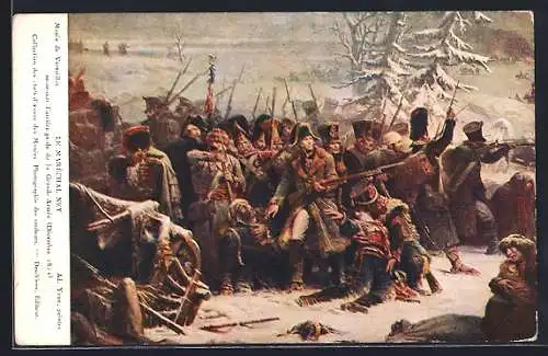 Künstler-AK Le Maréchal Ney soutenant l`arrière garde de la Grande Armée