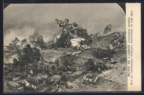 Künstler-AK Mort du Commandant Berbegier