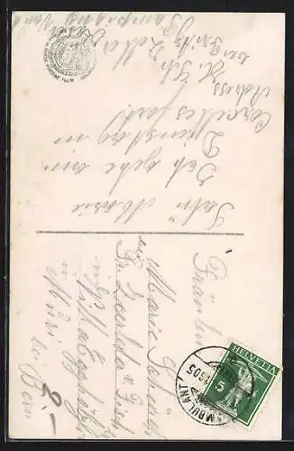 AK Französischer Soldat in Uniform denkt an seine Geliebte