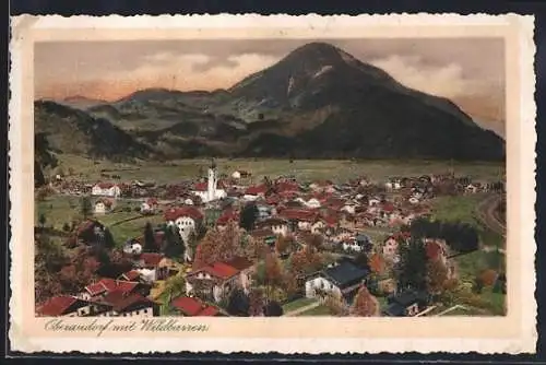 AK Oberaudorf, Totalansicht mit Wildbarren