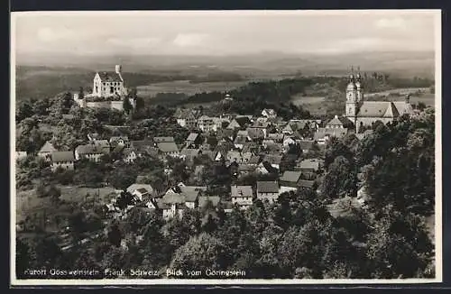 AK Gössweinstein /Fränk. Schweiz, Totalansicht vom Göringstein