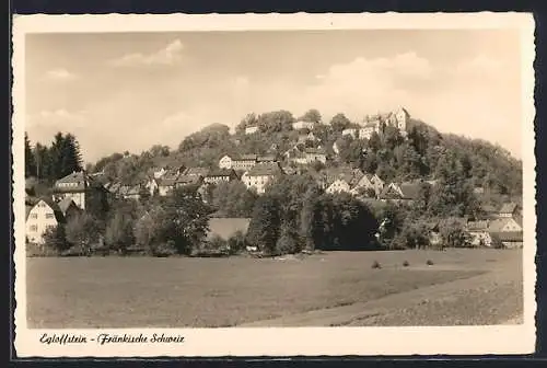 AK Egloffstein /Fränk. Schweiz, Ortsansicht von einem Feld aus