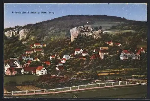 AK Streitberg /Fränk. Schweiz, Totalansicht mit Burg
