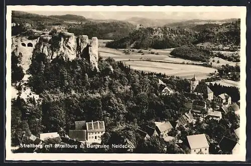 AK Streitberg /Fränk. Schweiz, Teilansicht mit Streitburg u. Ruine Neideck
