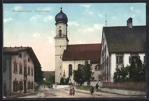 AK Oberammergau, Kirche an der Dorfstrasse