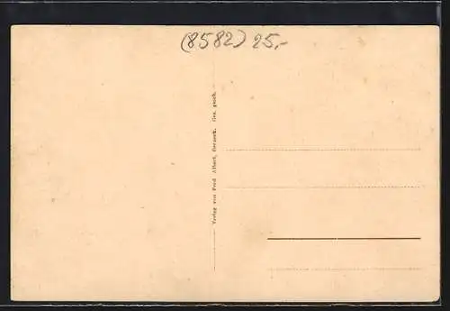AK Berneck / Fichtelgebirge, Marktplatz mit Reise-Andenken v. Ferdinand Albert
