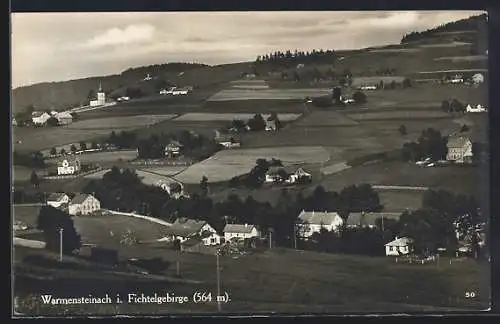 AK Warmensteinach /Fichtelgeb., Ortsansicht aus der Vogelschau