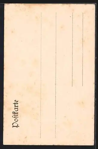 Künstler-AK Eisenach / Thüringen, Haus Eichberg, Kaminecke in der Halle